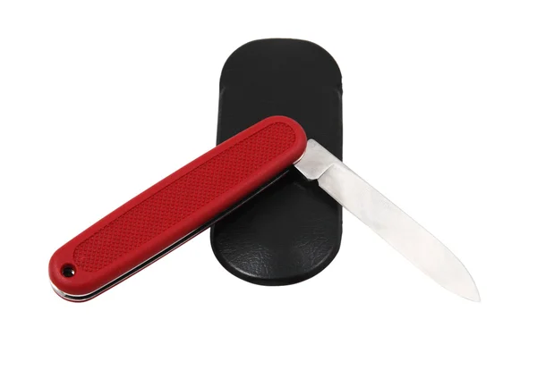 Μαχαίρι τσέπης με θήκη — Φωτογραφία Αρχείου