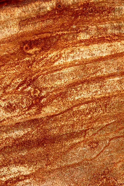 Mottled and streaks of red rust on a sheet of metal — Stock Photo, Image