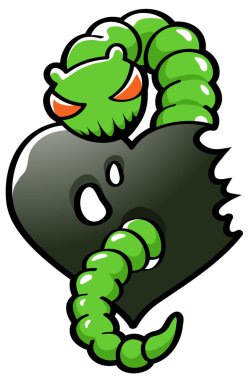 Green Envy Worm clipart