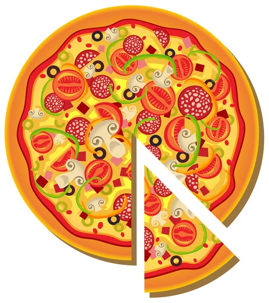 Italiaanse pizza — Stockvector