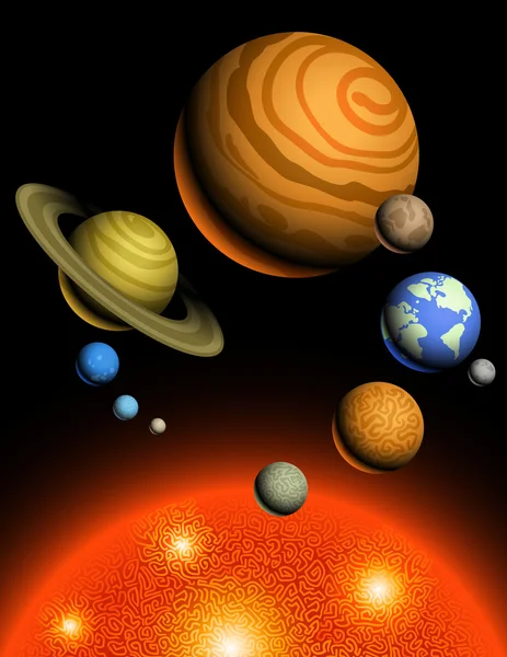 stock vector Planets of Solar System