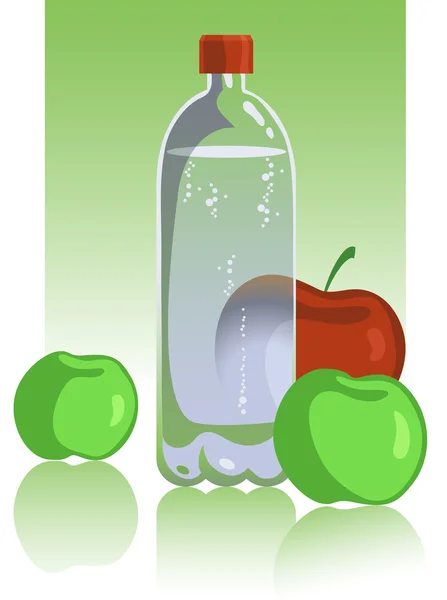 stock vector Apples and Mineral Water