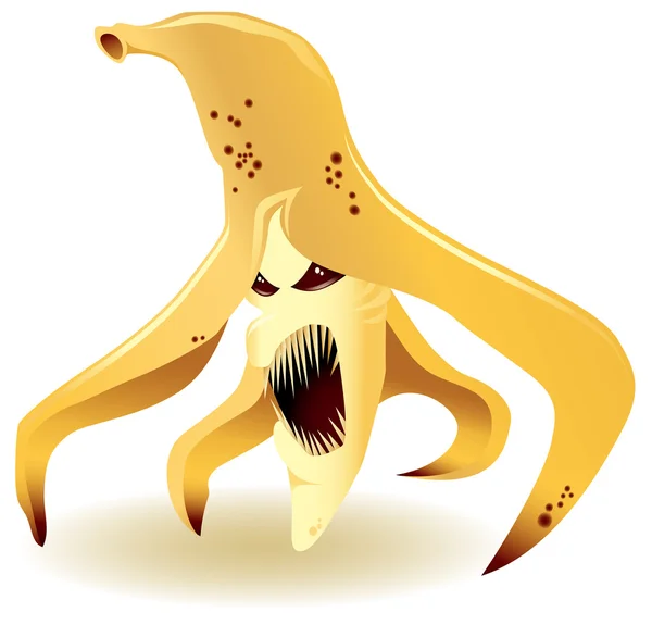 Генетически модифицированный банан — стоковый вектор