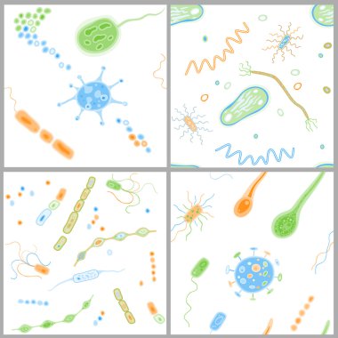 Viruses and Bacteria Seamless Pattern clipart