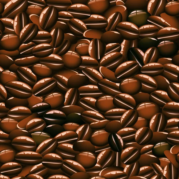 Koffiebonen naadloos patroon — Stockvector