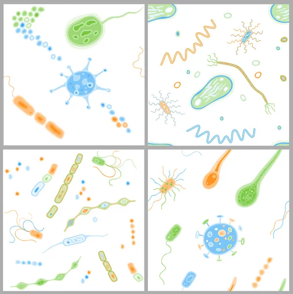 Ιοί και τα βακτήρια χωρίς ραφή πρότυπο Royalty Free Διανύσματα Αρχείου