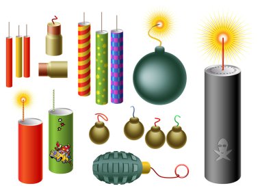 Set of Firecrackers clipart