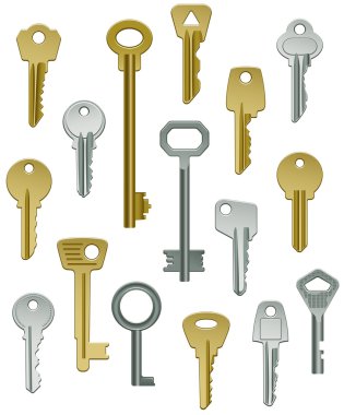 Collection of Keys Set One clipart