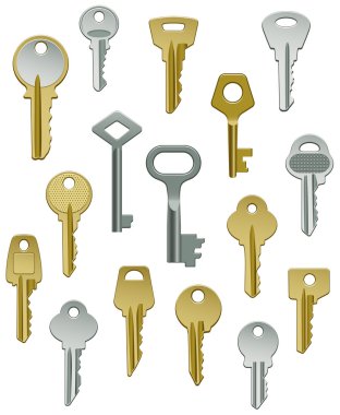 Collection of Keys Set Two clipart