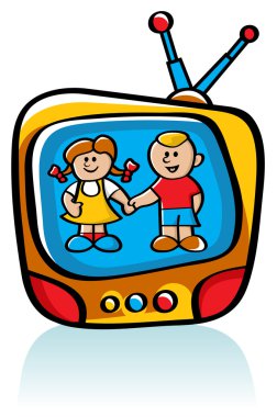 Kids On TV clipart