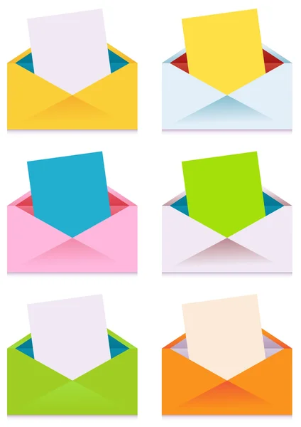 Collection of Colorful Envelopes — Stok Vektör