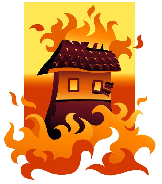 Incendie — Image vectorielle