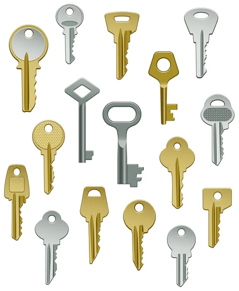 Collection de clés Set deux — Image vectorielle
