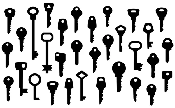Silhouettes clés — Image vectorielle