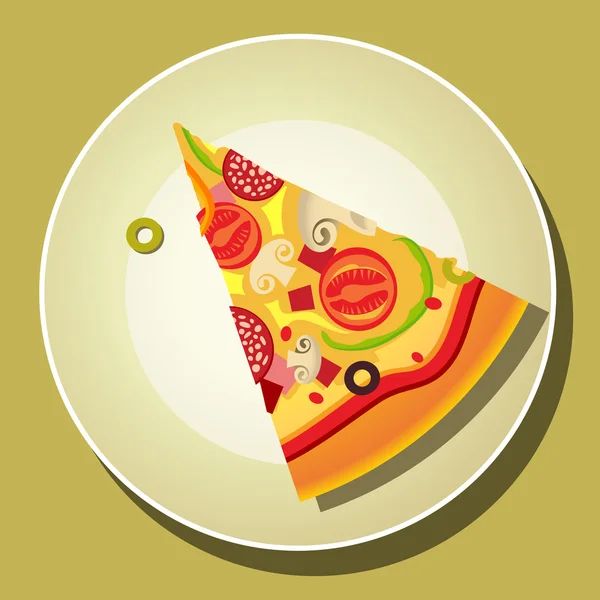 Potongan Pizza - Stok Vektor