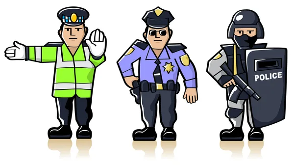 Police Officers — Stock Vector