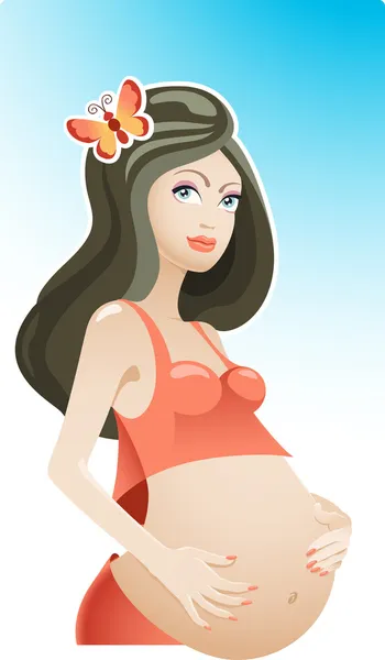 Красивая беременность — стоковый вектор