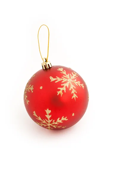 Červená vánoční koule — Stock fotografie