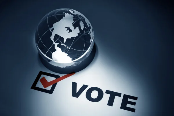 Globe and Voting — Stock Photo, Image