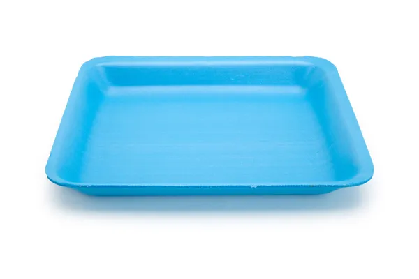 蓝色食品托盘 — 图库照片