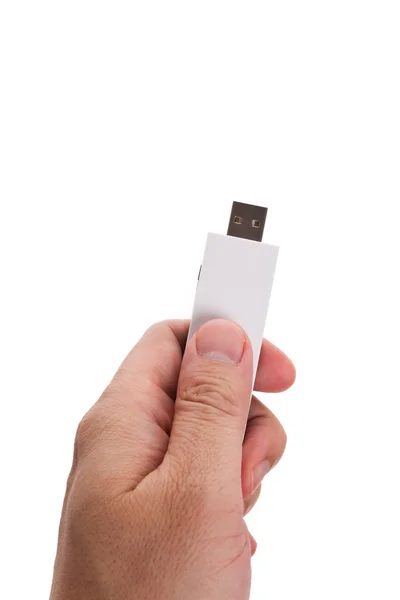 Vit USB-disk — Stockfoto
