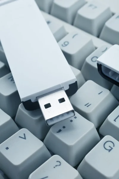 Disco USB bianco — Foto Stock