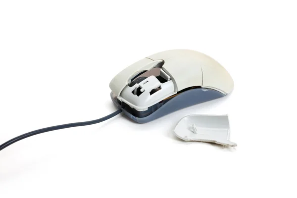 Broken computer mouse — Stock Photo, Image