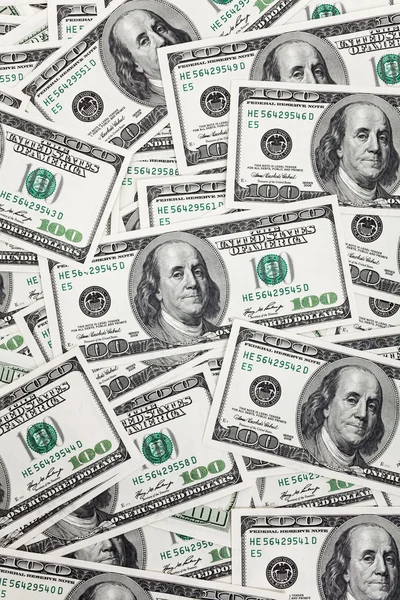 Honderd dollarbiljetten — Stockfoto