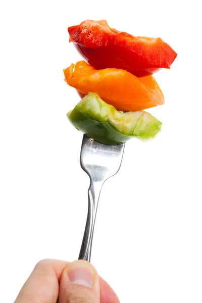 Fork and Bell Pepper — Stock Photo, Image