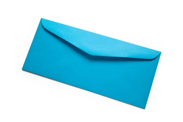 Синій конверт — стокове фото