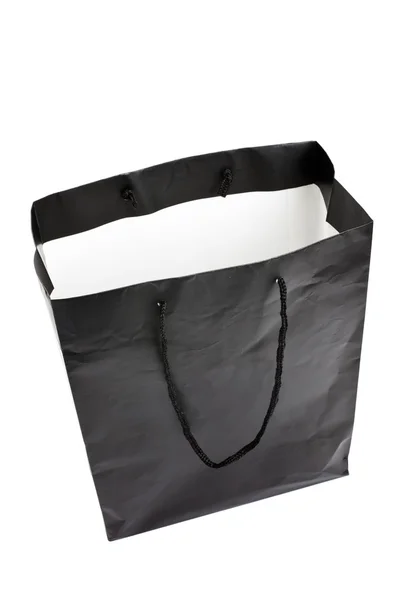 Siyah alışveriş çantası — Stok fotoğraf