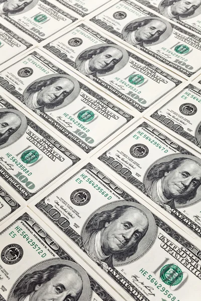 New Hundred Dollar Bills — Stock Photo, Image