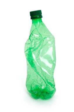 Crushed Green Water Bottle clipart