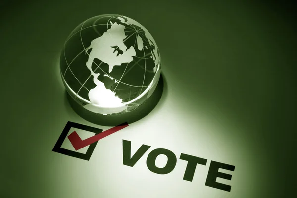 Globe and Voting — Stock Photo, Image