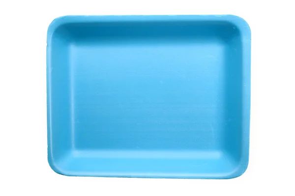 Bandeja de comida azul — Fotografia de Stock