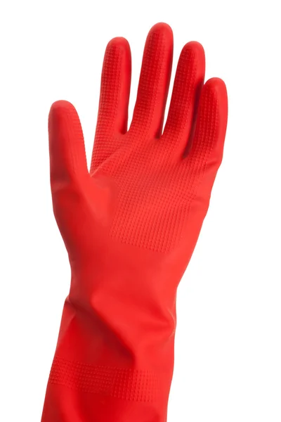 Kırmızı lastik eldiven — Stok fotoğraf
