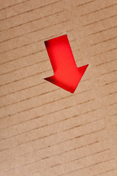 Arrow Sign and cardboard — Stock Photo, Image
