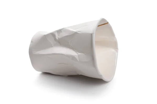 Białe filiżanki jednorazowe — Zdjęcie stockowe