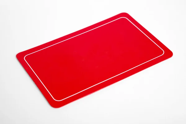 Cartão em branco vermelho — Fotografia de Stock