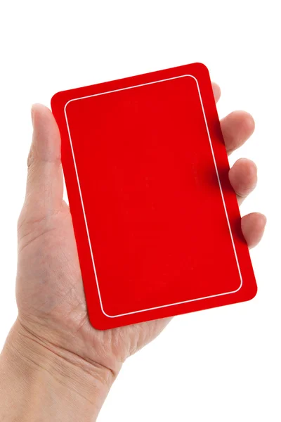红色空白卡 — 图库照片