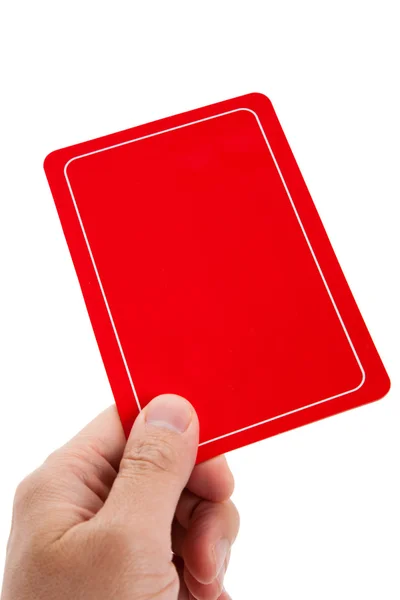 Červená karta prázdná — Stock fotografie