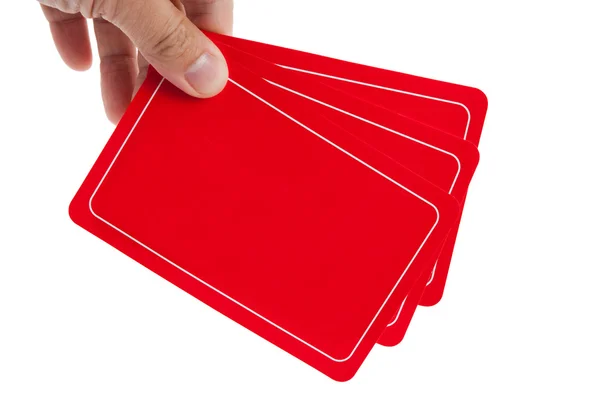 红色空白卡 — 图库照片