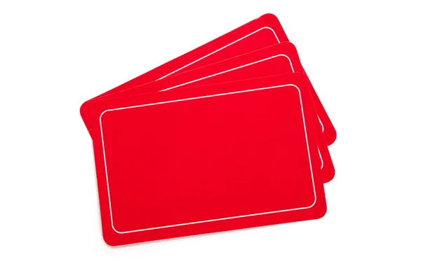 Κόκκινη κάρτα κενό — Φωτογραφία Αρχείου