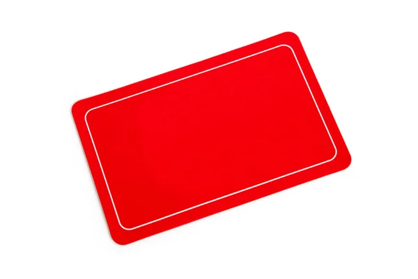 Tarjeta en blanco rojo —  Fotos de Stock