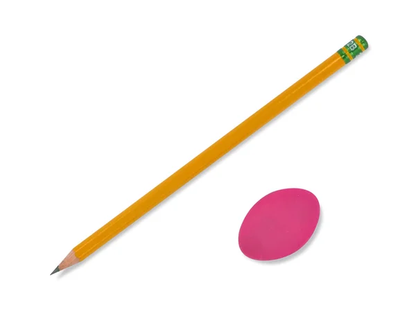 Ołówek i Gumka. — Zdjęcie stockowe