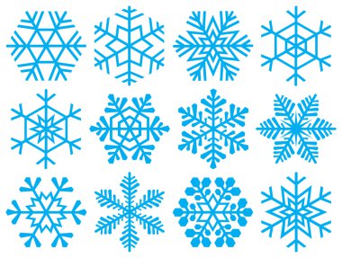 Collection of snowflakes. clipart