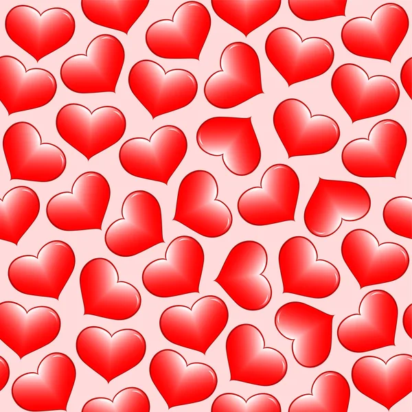 Vector fondo de pantalla de corazones rojos . — Archivo Imágenes Vectoriales