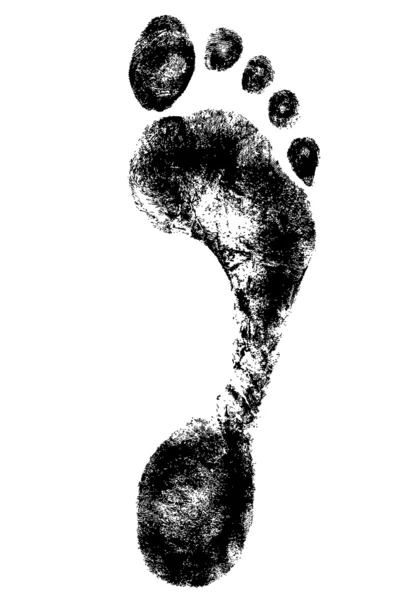 Impresión del pie. — Archivo Imágenes Vectoriales