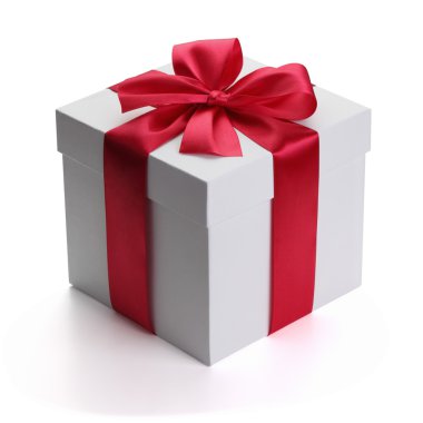 Gift with ribbon and bow. clipart