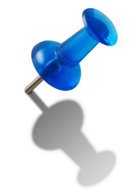 Blue push-pin. clipart